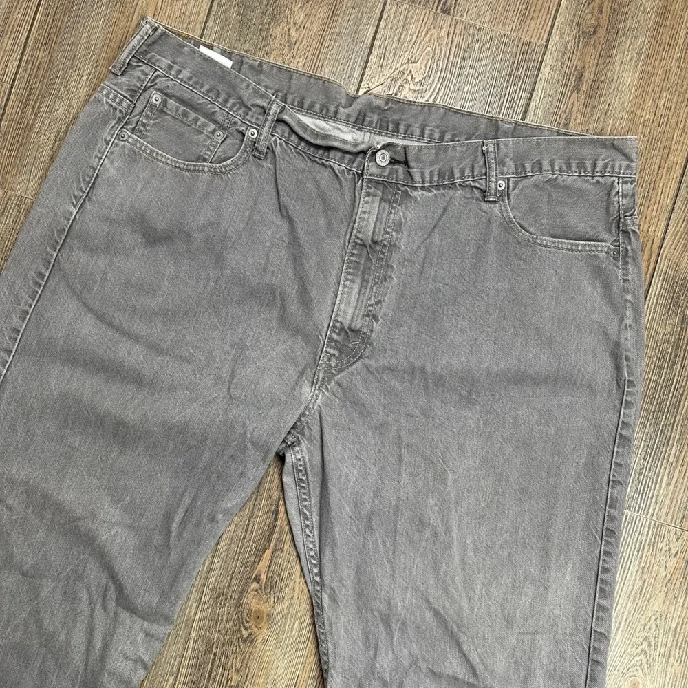 Levis 569 Loose Straight Jeans Mens 42x29.5 Grey Denim Cotton Relaxed